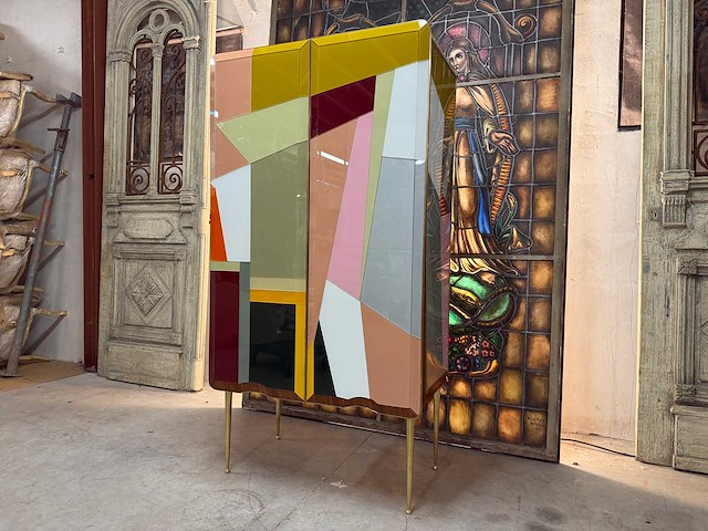 Italiaanse murano stijl kast - afbeelding 1 van  2