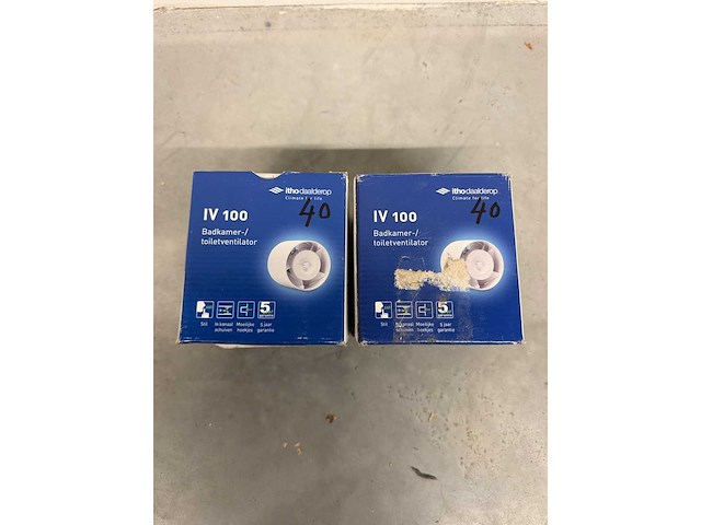 Itho daalderop - iv 100 - badkamer-/toiletventilator, inschuifventilator 100 mm (2x) - afbeelding 1 van  2