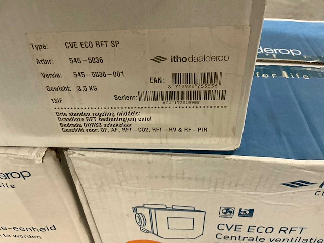 Itho daalderop cve eco rft centrale ventilatie-eenheid (4x) - afbeelding 4 van  7