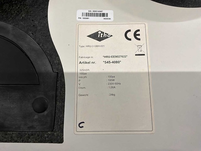 Itho daalderop hru-3 gbh-001 wtw unit - afbeelding 11 van  12