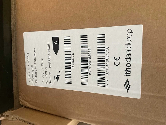 Itho daalderop smart 120l mono elektrische boiler - afbeelding 7 van  7