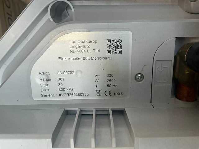 Itho daalderop smart 80l mono elektrische boiler - afbeelding 9 van  9