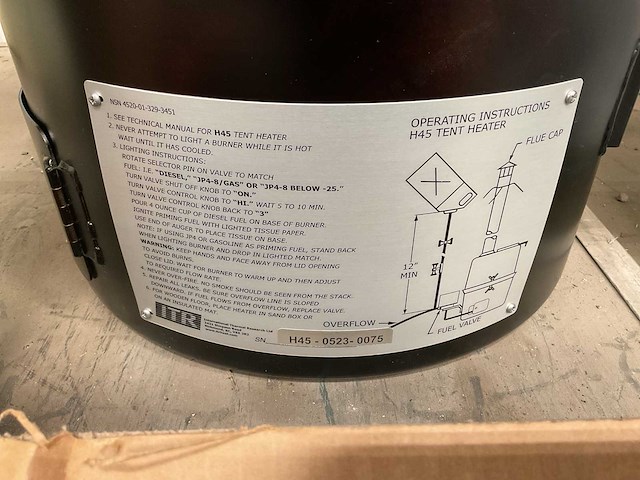 Itr h45 tent heater - afbeelding 1 van  5