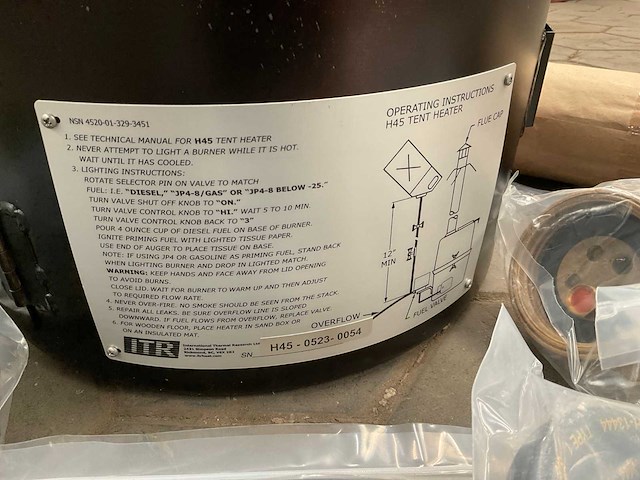Itr h45 tent heater - afbeelding 2 van  2