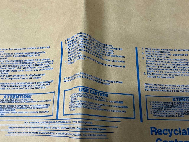 Itw - shippers brown bag stuwpak ladingzekering (10x) - afbeelding 6 van  6