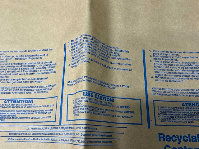 Itw - shippers brown bag stuwpak ladingzekering (26x) - afbeelding 6 van  6