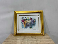 Itzchak tarkay - aquarel blissful moments - afbeelding 3 van  6