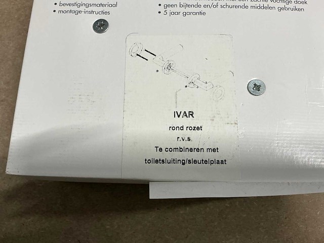 Ivar rond rozet deurbeslag (68x) - afbeelding 3 van  3