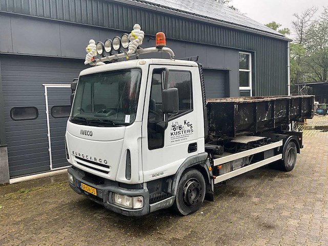 Iveco - 2004 - eurocargo 80e18 - container vrachtwagen met kabelsysteem - afbeelding 1 van  19