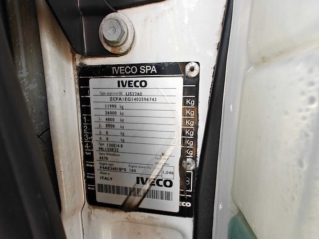 Iveco - 2012 - eurocargo - vrachtwagen - afbeelding 11 van  35