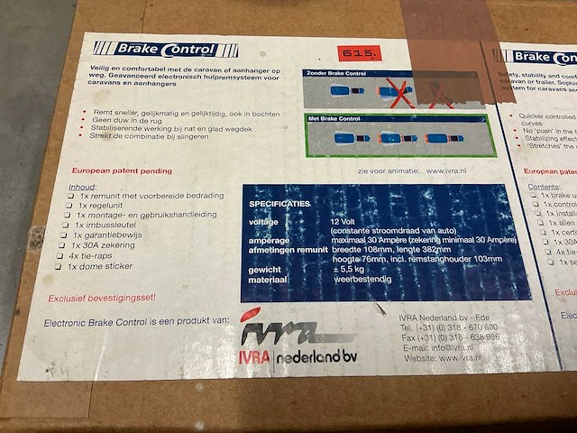 Ivra electronic brake control elektronisch hulpremsysteem - afbeelding 6 van  6