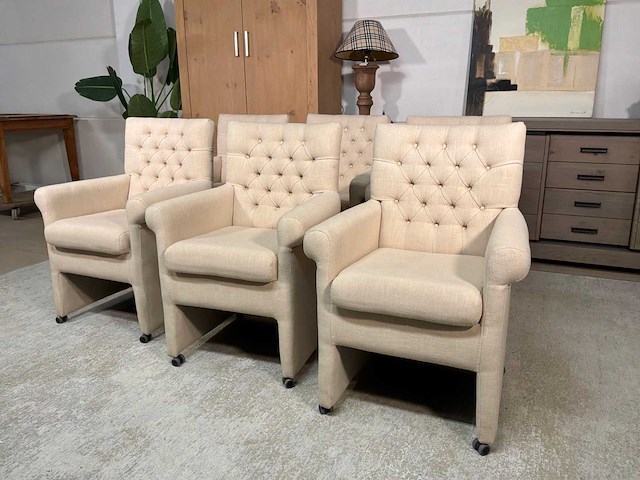 Ivy verrijdbare eetkamerstoel (6x) - afbeelding 2 van  9