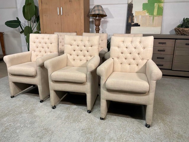 Ivy verrijdbare eetkamerstoel (6x) - afbeelding 3 van  9