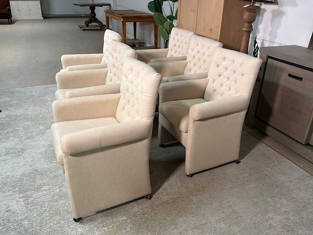 Ivy verrijdbare eetkamerstoel (6x) - afbeelding 6 van  9