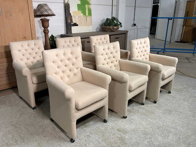 Ivy verrijdbare eetkamerstoel (6x) - afbeelding 7 van  9