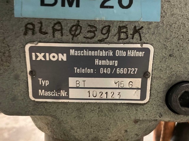 Ixion bt 156 tafelboormachine - afbeelding 6 van  7