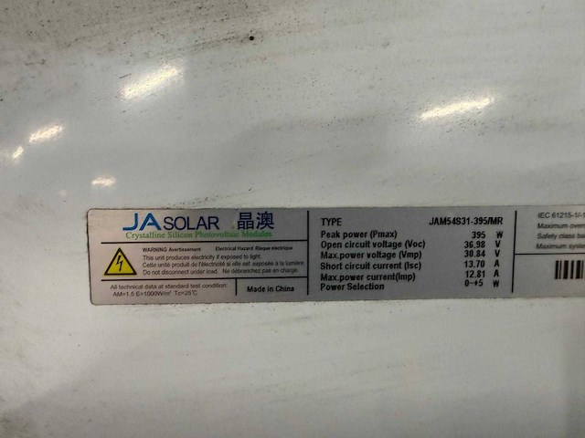 Ja solar - jam60s21-370/mr - set van 14 zonnepanelen - growatt 4.6 kw omvormer - afbeelding 2 van  6