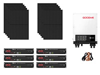 Ja solar - set van 10 zonnepanelen (450 wp) - hybride omvormer - 14,4 kwh batterij