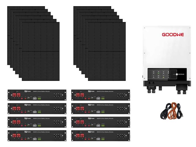 Ja solar - set van 12 zonnepanelen (450 wp) - hybride omvormer - 19,2 kwh batterij - afbeelding 1 van  13