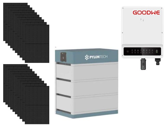 Ja solar - set van 20 zonnepanelen (450 wp) met hybride omvormer en 10,65 kwh batterij - afbeelding 1 van  22