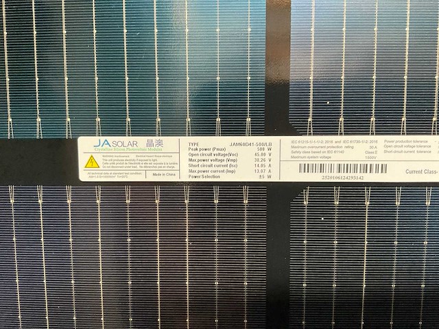 Ja solar jam60d41-500/lb zonnepaneel (10x) - afbeelding 3 van  3