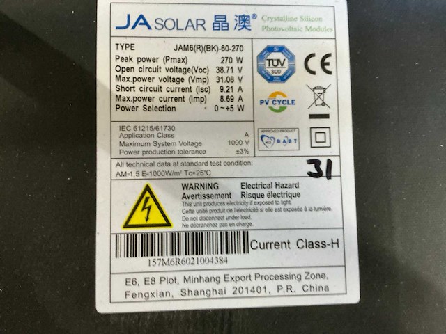 Ja solar jam6(r)(bk)-60-270 zonnepaneel (10x) - afbeelding 5 van  5