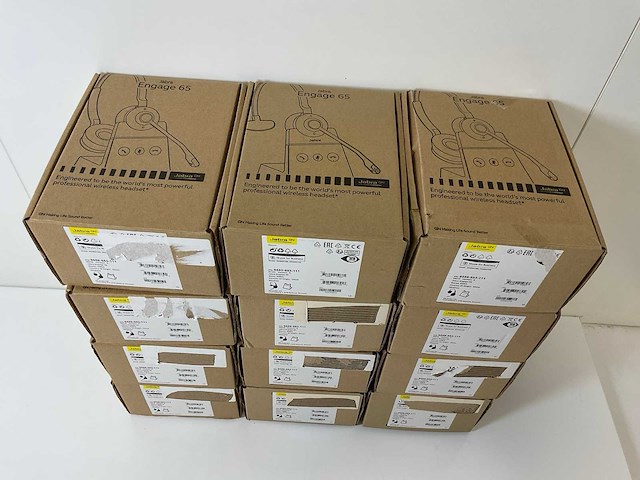 Jabra (engage 65), wireless-noise cancelling stereo headset headphones (12x) - afbeelding 2 van  8