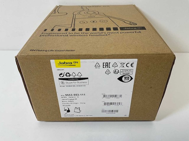 Jabra (engage 65), wireless-noise cancelling stereo headset headphones (12x) - afbeelding 3 van  8