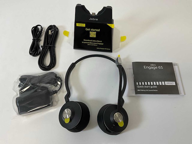 Jabra (engage 65), wireless-noise cancelling stereo headset headphones (12x) - afbeelding 6 van  8