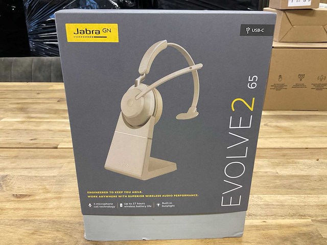 Jabra evolve 2 65 headset - afbeelding 1 van  2