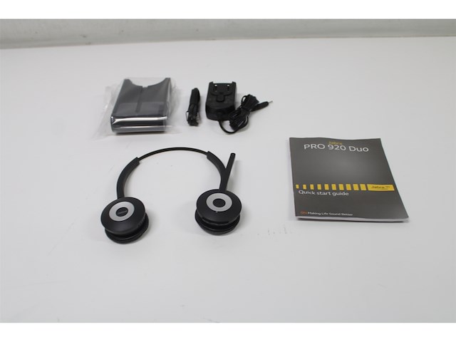 Jabra pro 920 duo headset hoofdband zwart - afbeelding 4 van  5