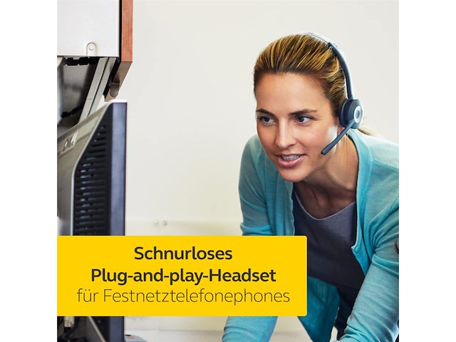 Jabra pro 920 mono gebruikersvriendelijke dect office headset zwart - afbeelding 2 van  5