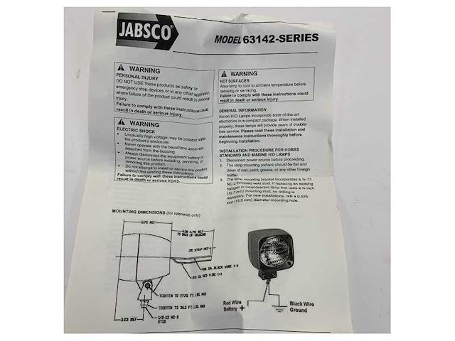 Jabsco faro xenon 12v 15 amp marine floodlights - 63142-0012 - afbeelding 5 van  8