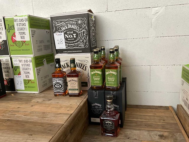 Jack daniels whiskey (24x) single barrel's - paula scherr - straight rye - apple - afbeelding 2 van  10