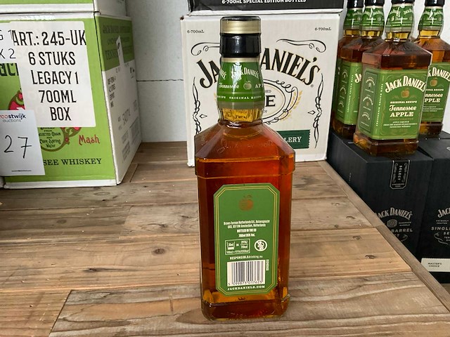 Jack daniels whiskey (24x) single barrel's - paula scherr - straight rye - apple - afbeelding 6 van  10