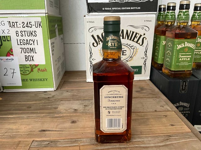 Jack daniels whiskey (24x) single barrel's - paula scherr - straight rye - apple - afbeelding 8 van  10