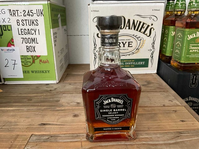 Jack daniels whiskey (24x) single barrel's - paula scherr - straight rye - apple - afbeelding 9 van  10