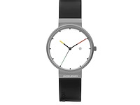 Jacob jensen titanium 642 horloge met datum witte wijzerplaat 36mm - afbeelding 1 van  1