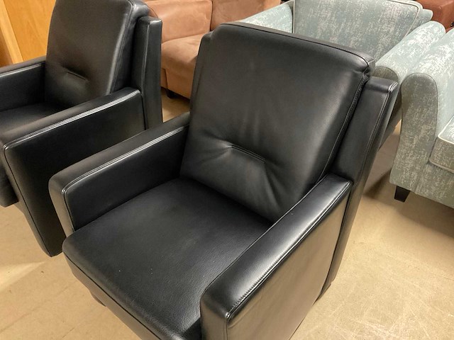 Jacob lederen fauteuil set van 2 - afbeelding 2 van  16