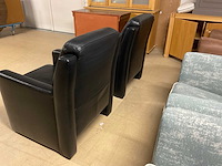 Jacob lederen fauteuil set van 2 - afbeelding 8 van  16