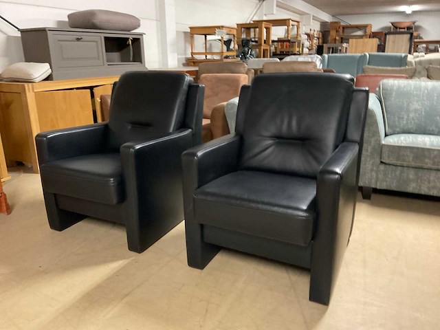 Jacob lederen fauteuil set van 2 - afbeelding 9 van  16