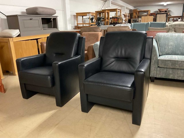 Jacob lederen fauteuil set van 2 - afbeelding 10 van  16