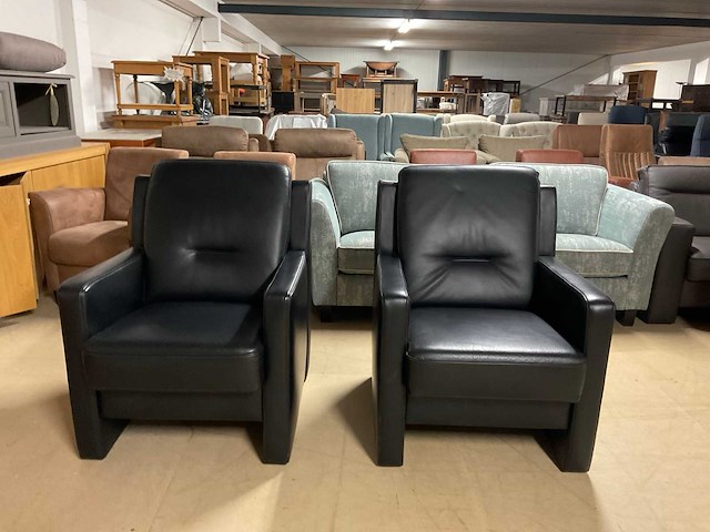 Jacob lederen fauteuil set van 2 - afbeelding 12 van  16