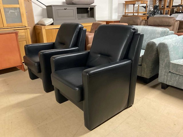 Jacob lederen fauteuil set van 2 - afbeelding 14 van  16