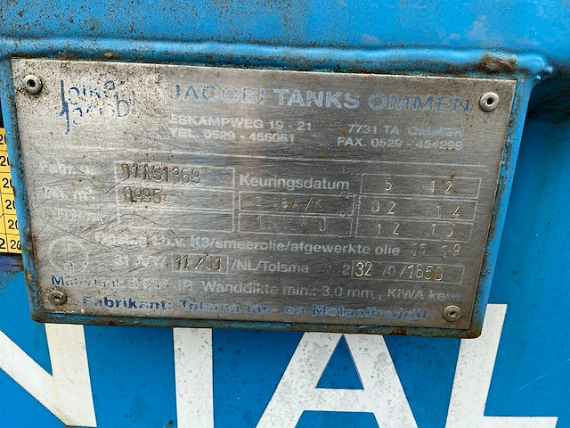 Jacobi diesel opslagtank - afbeelding 2 van  11