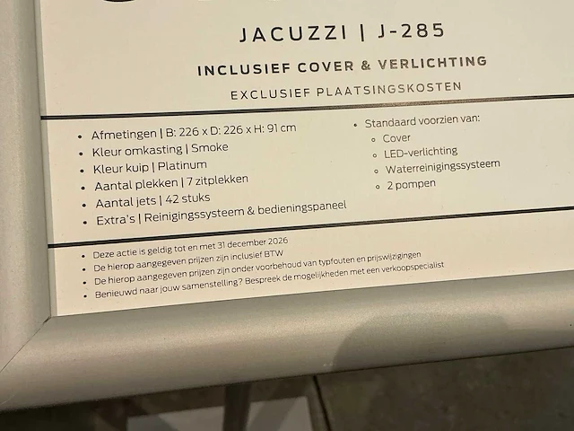 Jacuzzi j-285 buitenspa - afbeelding 3 van  11