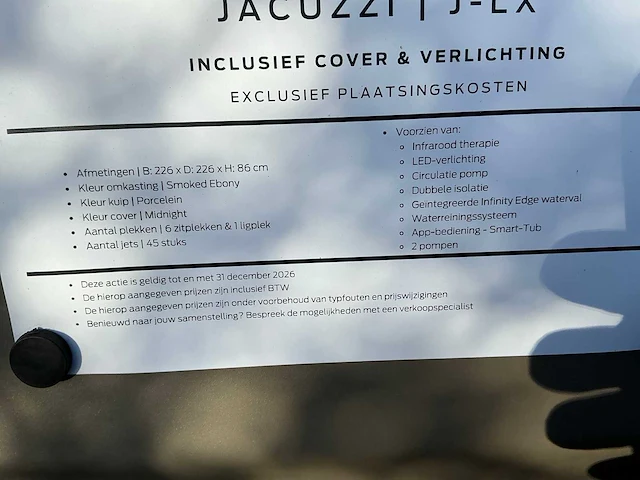 Jacuzzi j-lx buitenspa - afbeelding 4 van  12