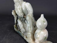 Jade beeld van een zittende "lohan" china 20e eeuw - afbeelding 2 van  5