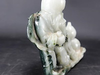 Jade beeld van een zittende "lohan" china 20e eeuw - afbeelding 4 van  5
