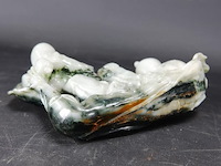 Jade beeld van een zittende "lohan" china 20e eeuw - afbeelding 5 van  5